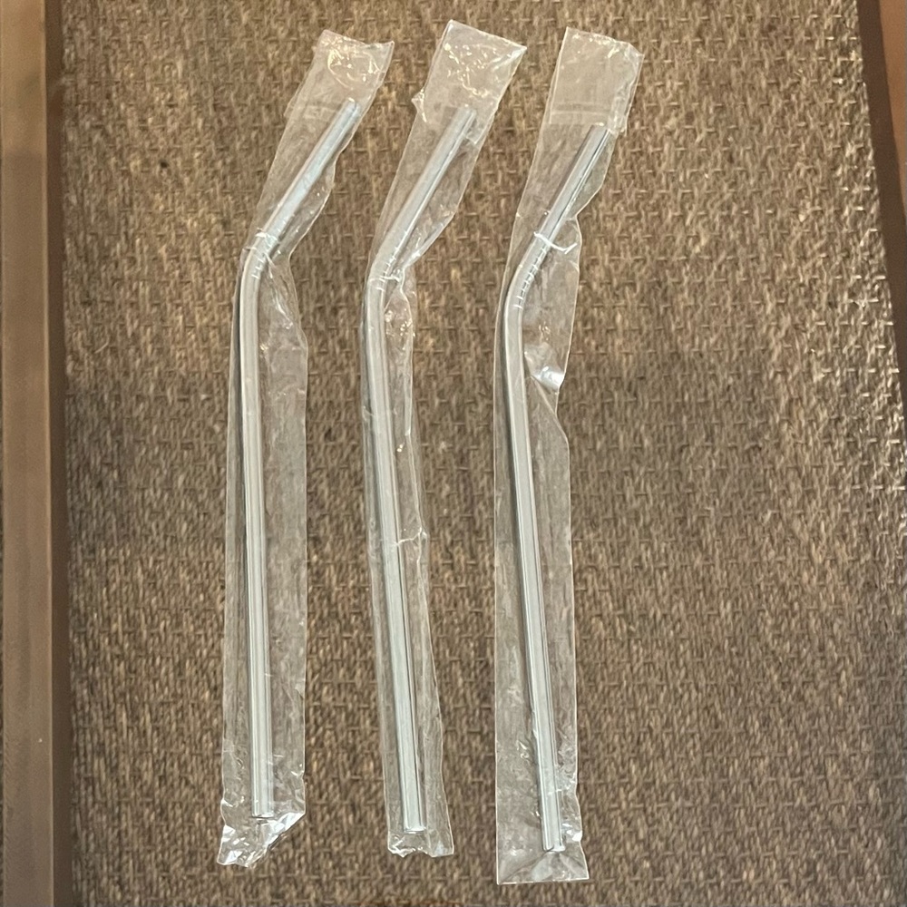 Large reusable metal straws